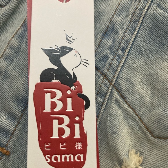 Japanese Bisima blue Jean jacket crow and swords Unisex - Picture 8 of 9